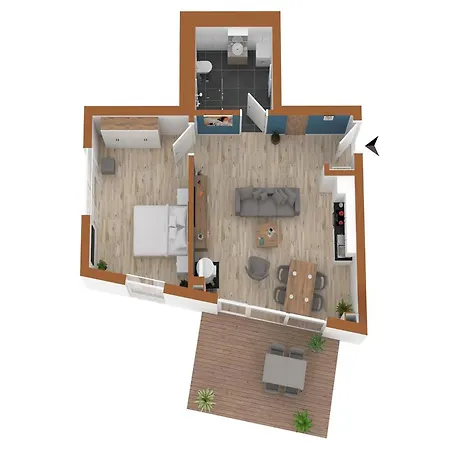 Appartamento Yoga-oase Am Krakower - Erdgeschoss Mit Terrasse, Kamin & Sauna